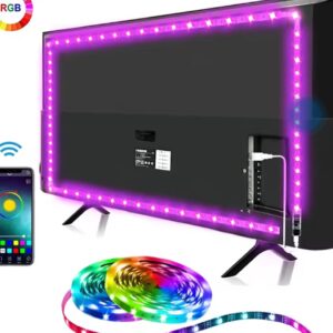 USB LED Strip Lights — Bluetooth App RGB Backlight for TV & Room Decoration