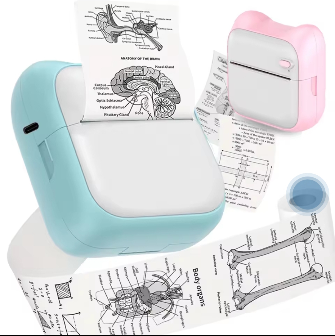 Mini Portable Thermal Printer | Inkless Bluetooth Pocket Printer for Notes & Photos