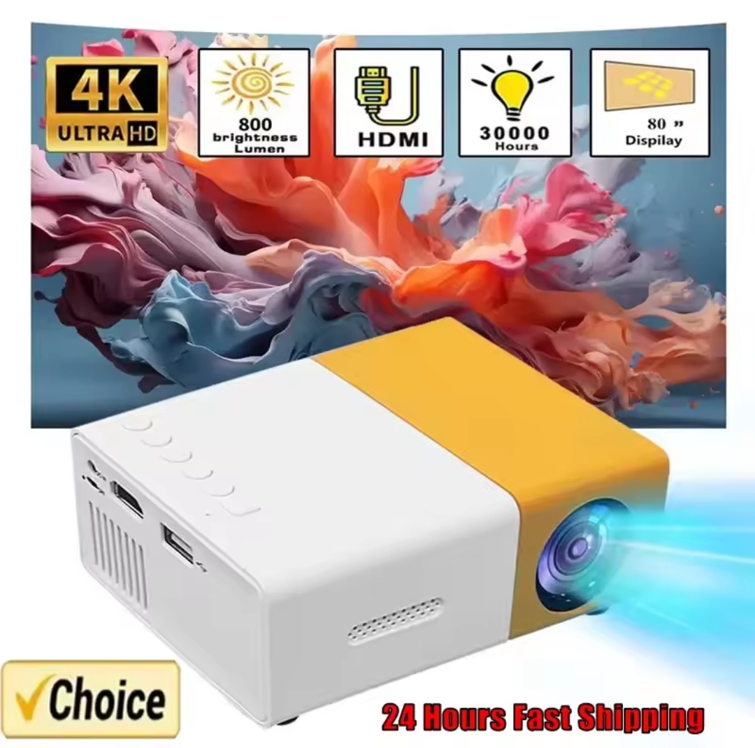 2025 Smart Projector – 1000 Lumens, WiFi 6, Bluetooth 5.3, Android 12, Auto Focus, 4K HD – Ideal for Home Theater & Outdoor Camping - Image 3