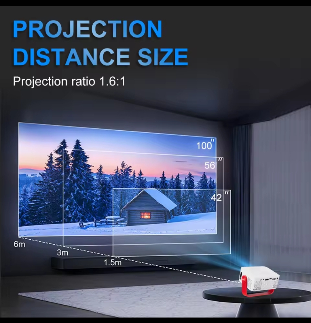 Hot Mini Smart Projector – HD 1080P, WiFi, Wireless, LED Lamp, Home & Outdoor Theater - Image 3