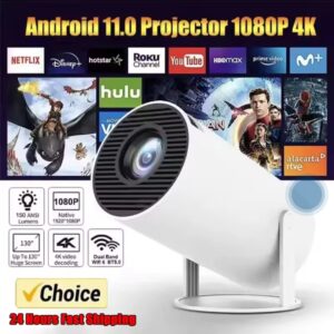 Magcubic Projector HY300 PRO – 4K, Android 11, Dual WiFi6, Bluetooth 5.0, Home & Outdoor Cinema