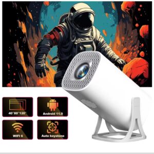 HONGTOP S40 Mini Projector (Android 11 | 4K Support | 1080P | Dual WiFi | BT 5.0)