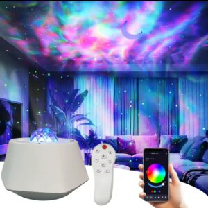Sky Space Diamond Projector Lamp – Adjustable Colors | Remote Control Laser Night Light | Bedroom Galaxy Atmosphere & Wake-Up Light